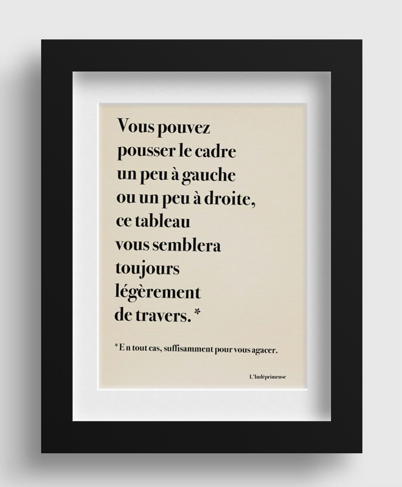 Puoi spingere il telaio un po' a sinistra o un po' a destra...