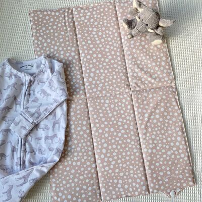 Foldable Travel Changing Mat - Rose Spotty