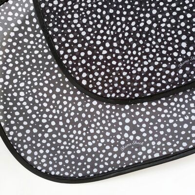 Car Sun Shades - Monochrome Dotty - Large