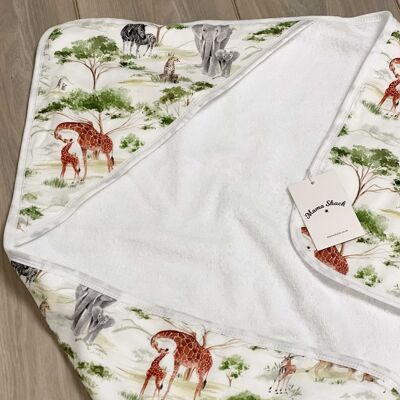 Muslin Hooded Towel - Serengeti Safari