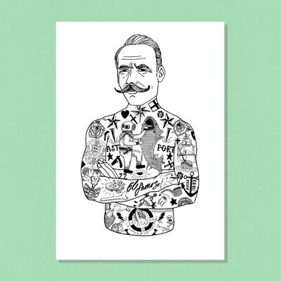 DER GENTLEMAN A3 DIGITAL ART PRINT