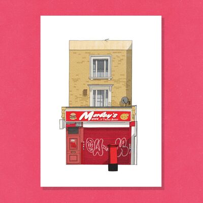 CHICKEN SHOP A3 DIGITAL ART PRINT