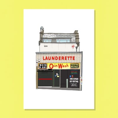 South london laundertte a3 digital art print