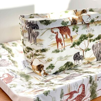 Fabric Nappy Caddy - Serengeti Safari