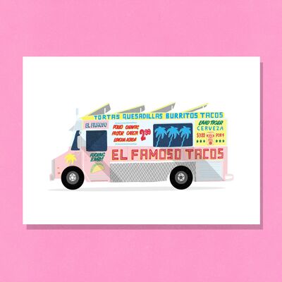 Taco truck a3 digital art print
