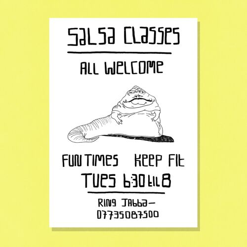 Jabba salsa lessons a3 digital art print