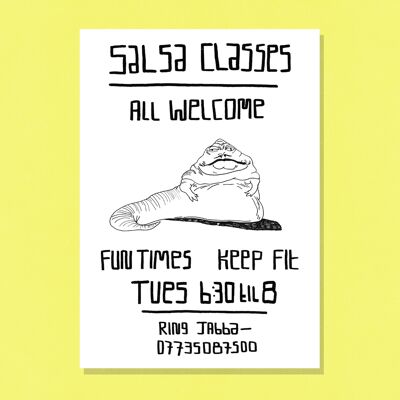 Jabba salsa lessons a3 digital art print