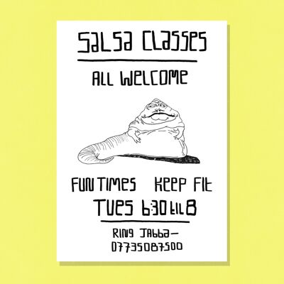 Lezioni di salsa Jabba di Star Wars, stampa artistica in formato A3, 29.7 cm x 42 cm