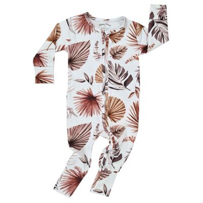 Organic Cotton Zip Sleepsuit - Boho Palms