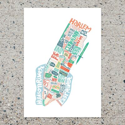 New York City Karte / A4 - 29,7 x 42 cm
