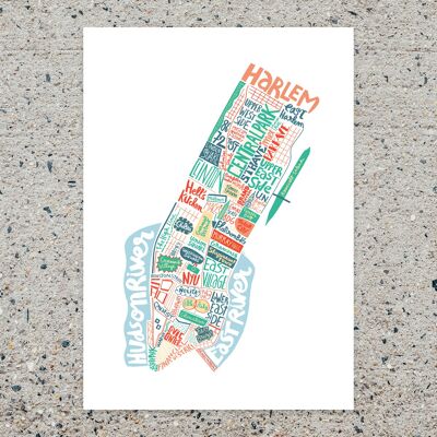 New York City Map / A4 - 29.7 x 42 cm