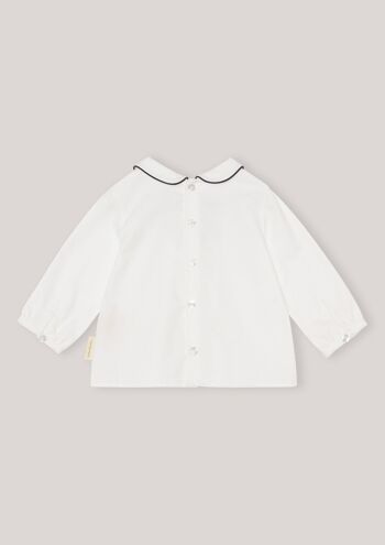 Chemise avec passepoil marine - 0-3m 2