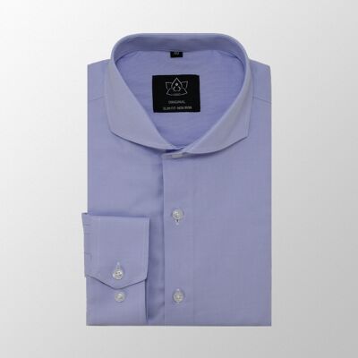 Vercate - NON Iron - Iron-Free Shirt - Purple/Lilac - Slim Fit - Royal Oxford Cotton - Long Sleeve - Men's