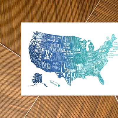 Map of American films / 30 x 40 cm
