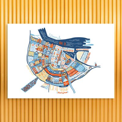 Mappa di Amsterdam / 30 x 40 cm