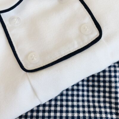Shirt with navy piping -  12-18m