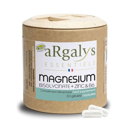 Magnesium Bisglycinate + B6 and Zinc - 60 capsules