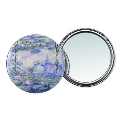 Taschenspiegel, Ø 80 mm, Monet, Seerosen