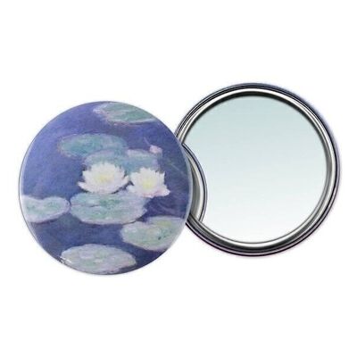 Pocket Mirror, Ø 80 mm, Monet, Water Lilies evening