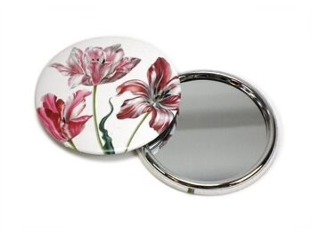 Miroir de poche grand, Ø 80 mm, Trois Tulipes, Merian 1