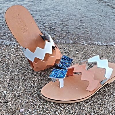 Handmade Summer Leather Sandal : Ble