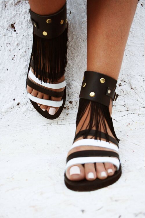 Handmade Leather Sandal : Onyx