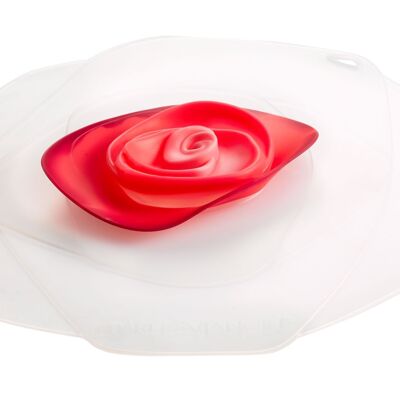 ROSE - Coperchio 15cm - ghiaccio/rosso