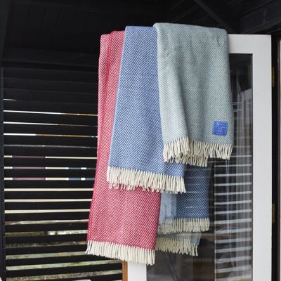 Shetland Wool Blankets - Fushsia Pink
