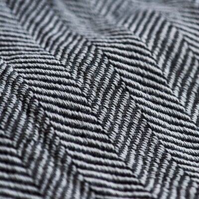 Grey Herringbone Throw