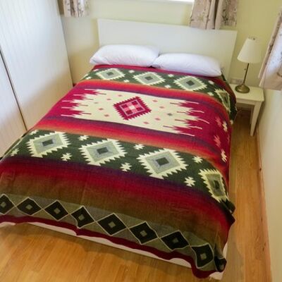 Red Boho Alpaca Blanket, Christmas Throw Native Bohemian, Bedding sofa decor