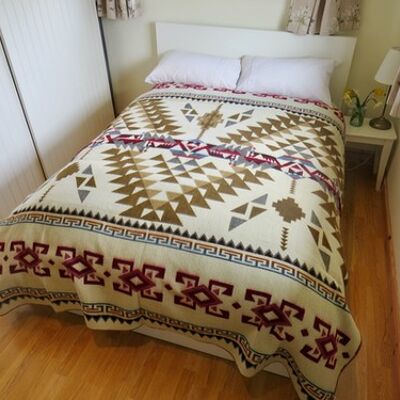 100% Fine Alpaca Blanket, Geometric Tribal Native Bohemian, Bedding sofa decor