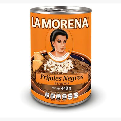 Canned Fried Black Beans - La Morena - 440 gr