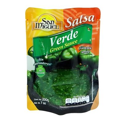 Pouch of Green Sauce - San Miguel - 200 gr