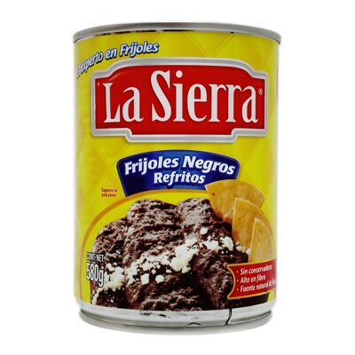 Haricots noirs frits en conserve - La Sierra - 580 g