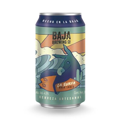 Cerveza en Lata - Baja Brewing Surfa - 355 ml - 4.5° de alcohol