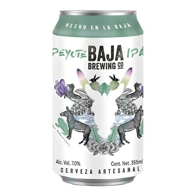 Can Beer - Peyote IPA - Baja Brewing - 355 ml - 7° alcohol