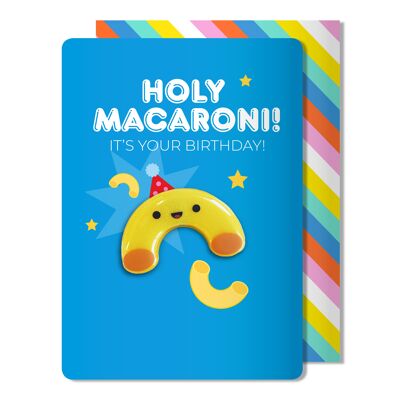 Holy Macaroni birthday card