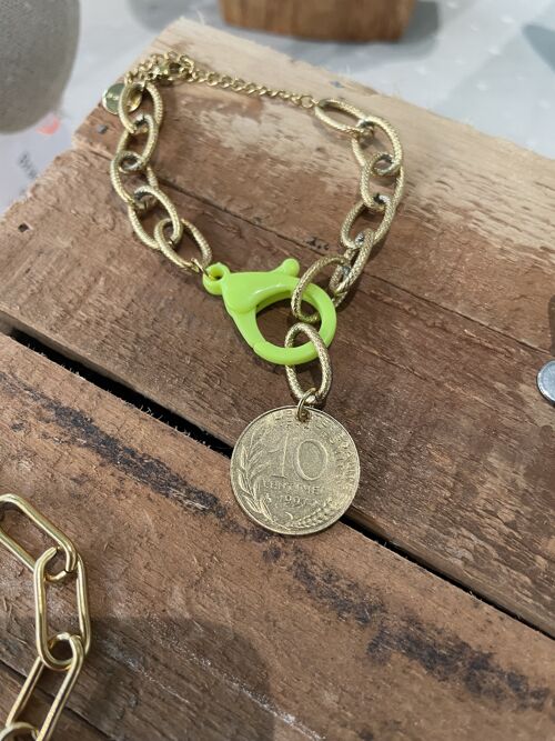 Bracelet 10 centime vert