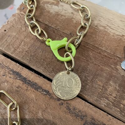 10 cent green bracelet