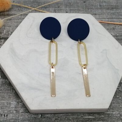 earrings - Joy - royal blue/gold - 9