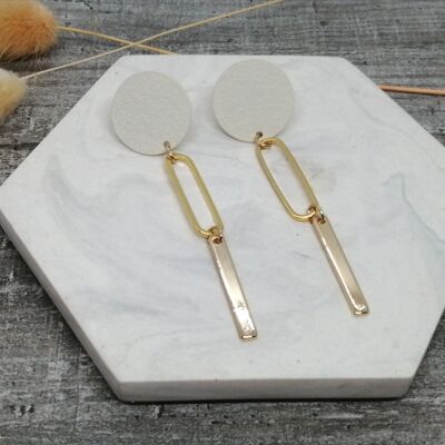 earrings -Joy - ivory/gold - 12