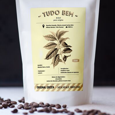 Café TUDO BEM -  Brésil (single origine) - 250gr café en grains