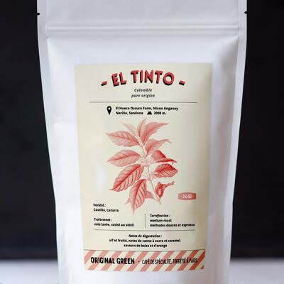 Café EL TINTO - Colombie (single origine) - 250gr café en grains