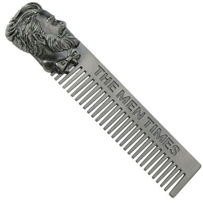 Beard comb metal length 15 cm