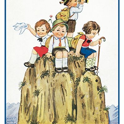 Cartolina dei piccoli abitanti della montagna