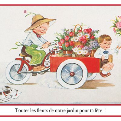 Carte postale triporteur