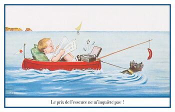 Carte postale barque écolo