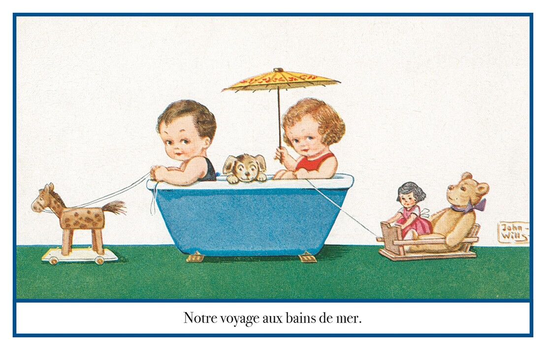 Cartolina di bagni di mare