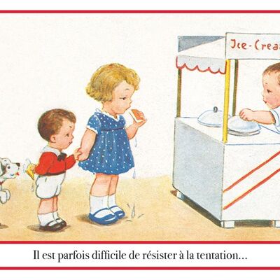 Carte anniversaire enfant vintage -Goûter d'enfants de Ludom Edition