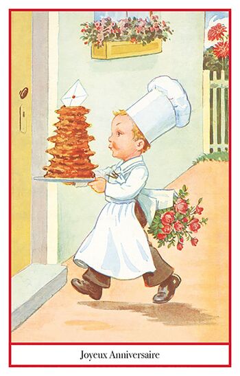 Carte postale chef pâtissier